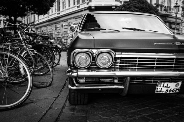 Street Fotografie mit amerikanischen Auto