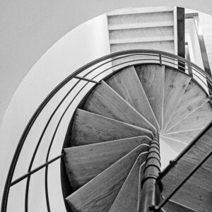 Wendeltreppe im Haus auf der Alb