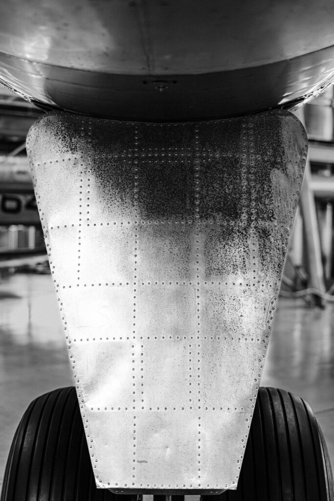 Eine Studie eines Flugzeugfahrwerks