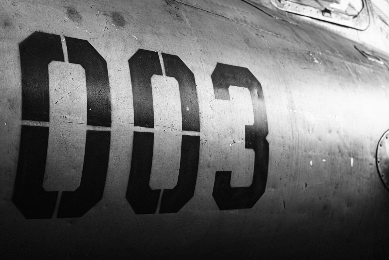 Die Seite eines Flugzeugkörpers